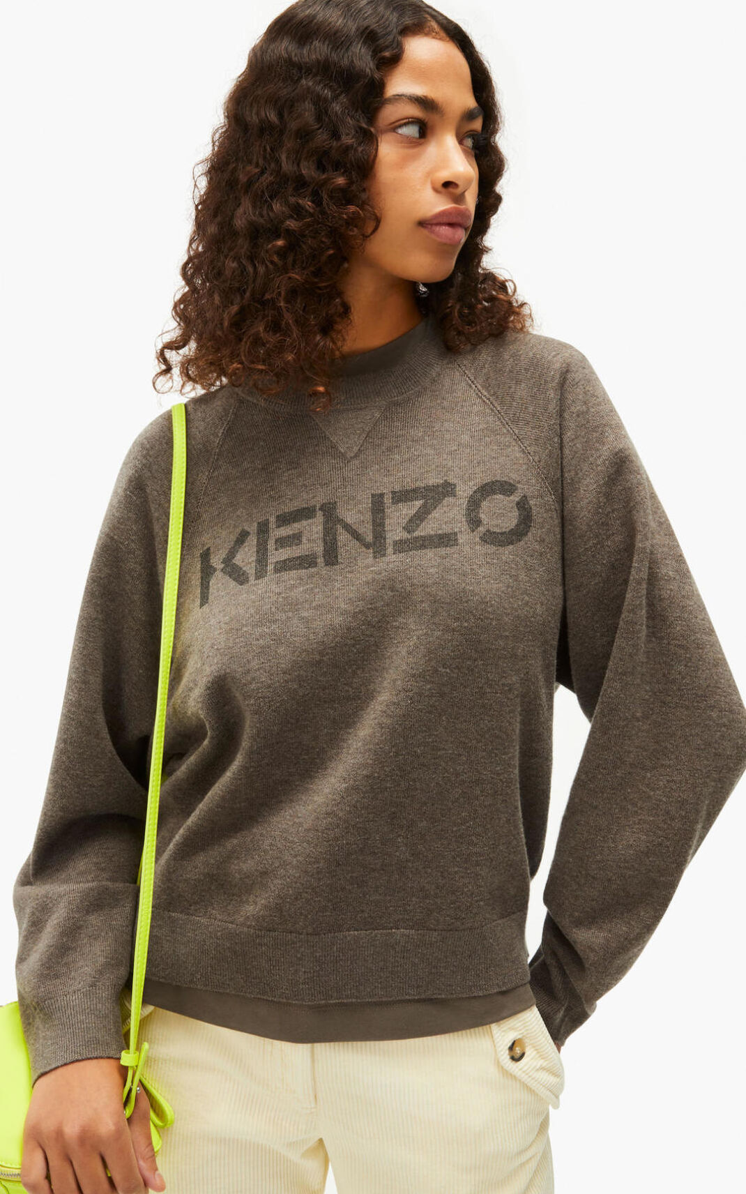 Kenzo Logo merino wool Pulóver Női Barna | ID.807759